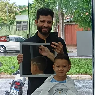 Cliente infantil da Reinaldo Barber Shop